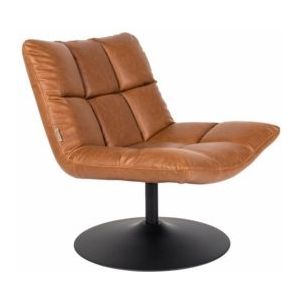 Dutchbone - Bar - Loungestoel - Vintage Brown - PU Leer - Draaibaar Onderstel