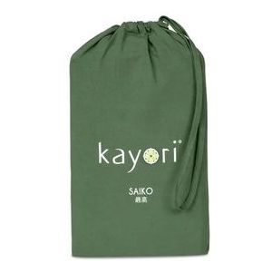 Topper Hoeslaken Kayori Saiko Donkergroen (Jersey)-140 x 220 cm
