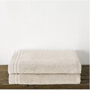 De Witte Lietaer  Imagine  –  Douchelakens 70x140 cm - Beige - Set van 2