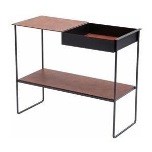 Tafel Lind DNA Console Table Storage - 2 racks Bull Cognac