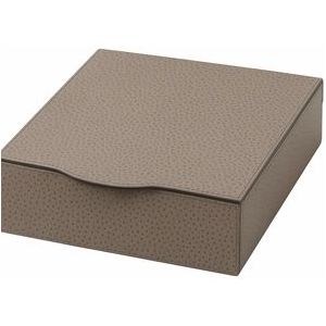Trinket Box Giobagnara Luna Square Large Printed Calfskin Golf Mud