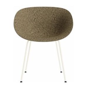 Stoel Normann Copenhagen Mat Armchair Cream Steel Seaweed