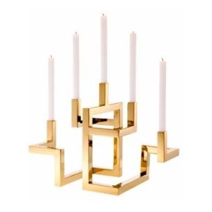 Kaarshouder Eichholtz Skyline Brass Plated