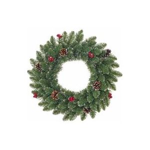 Kerstkrans Black Box Trees Creston Wreath Berry Frosted Green 60 cm