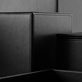 Decor Walther - Brownie - Opbergbox - Zwart - Kunstleer - 12,5 x 7 x 7 cm