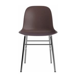 Stoel Normann Copenhagen Form Chair Chrome Brown