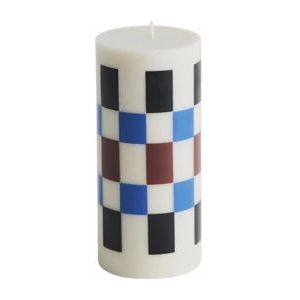 Kaars HAY Column Off-White Brown Black And Blue Small