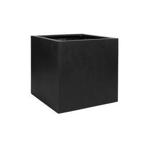 Bloempot Pottery Pots Natural Block L Black 50 x 50 x 50 cm