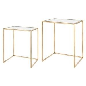 Bijzettafel Riverdale Amaro Rectangular Goud 60 cm (set van 2)