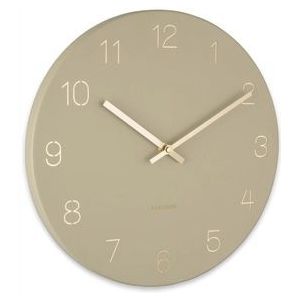 Klok Karlsson Charm Engraved Numbers Small Olive Green 30 cm