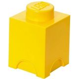 Lego - Opbergbox Brick 1 Vierkant - Geel - Polypropyleen