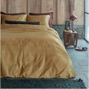 Dekbedovertrek VT Wonen Blurred Lines Geel Satijn-200 x 200 / 220 cm | 2-Persoons