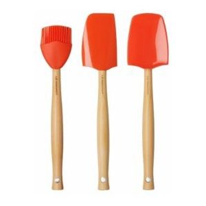 Spatelset Le Creuset Silicone Premium Oranjerood (3-Delig)