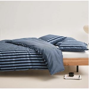 Dekbedovertrek Marc O'Polo Classic Stripe Deep Blue Satijn-260 x 200 / 220 cm | Extra Breed