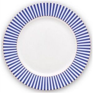 Ontbijtbord Pip Studio Royal Stripes Blue 21 cm (Set van 6)