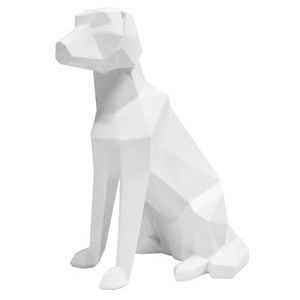 Present Time Ornament Origami Dog - Sitting Mat Wit - 23,3x12,8x25,4cm - Scandinavisch