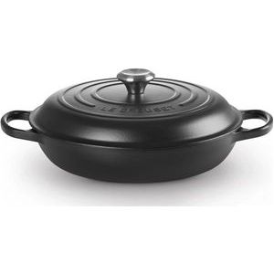 Braadpan Le Creuset Campagnard Mat Zwart/Zwart Interieur 30 cm