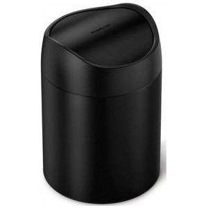 Simplehuman - Prullenbak Mini Can 1,5 liter - Zwart - Roestvast Staal
