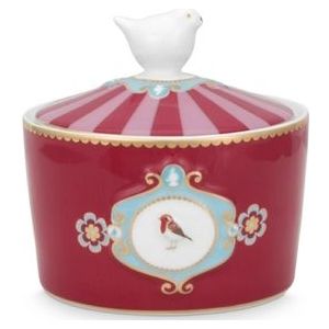 Suikerpot Pip Studio Love Birds Red-Pink 300 ml (Set van 4)