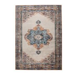 Vloerkleed Dutchbone Mahal Blue/Brick - 200 x 300 cm