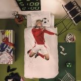 Dekbedovertrek SNURK Soccer Red Percal-140 x 200 / 220 cm | 1-Persoons