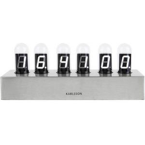 Klok Karlsson Cathode Brushed Steel Base White LED 28 x 7,5 cm