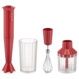 Staafmixer 4-Delige Set Alessi Plisse Red