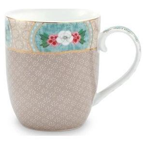 Mok Pip Studio Blushing Birds Khaki 145 ml (Set van 6)
