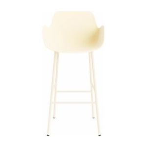 Normann Copenhagen - Form - Barstoel - Cream - Polypropyleen/ Staal