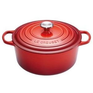 Le Creuset Signature Braadpan - Ø34  CM - Gietijzer - 12,4 liter - Kersenrood