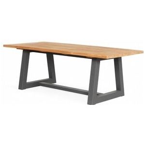 Tuintafel Suns Ovada Matt Royal Grey / Natural Teak 220 x 100 x 76,5 cm