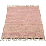 Kidsdepot vloerkleed rechthoekig Jute dark pink