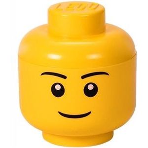 Opbergbox Iconic Hoofd Boy 16 cm, Geel - LEGO