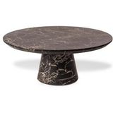 Coffee Table POLSPOTTEN Disc Marble Look Black