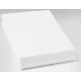 Hoeslaken Yumeko Pure White (Flanel)-100 x 200 cm