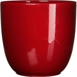 Mica Decorations Tusca Bloempot Rond Donkerrood Maat In Cm: 31,5 X 35