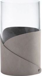 Lind DNA - Fold M - Vaas - Light Grey - Gerecycled Leer - Glas