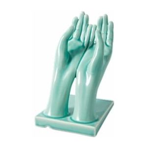 Ornament POLSPOTTEN Hand Stand Green Grey