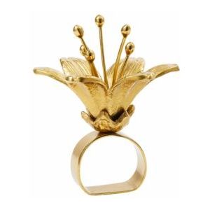 POLSPOTTEN - Lilly - Servetring - Goud - Set van 2 - Gerecycled Aluminium en Messing