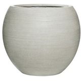 Bloempot Pottery Pots Ridged Abby L Light Grey Horizontally Ridged 51,5 x 44,5 cm