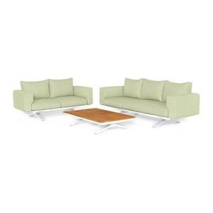 Loungeset Suns Stockholm Sofa Set 3+2 Seater Matt White / Soft Green (3-delig)