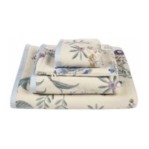 Douchelaken Pip Studio Secret Garden White Blue (Set van 3)