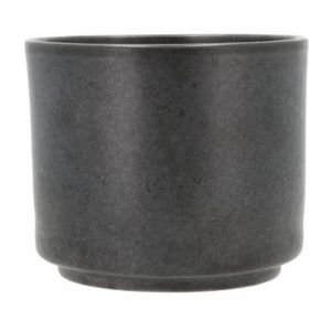 Bloempot Villa Collection Leer Black Metallic 17 x 15 cm