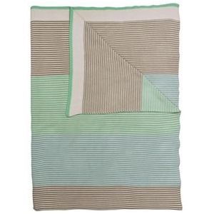 Bedsprei Pip Studio Blockstripe Throw - Lichtgroen