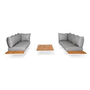 Loungeset Suns Stockholm Ibiza Style 2x3 Seater Corner Matt White / Light Anthracite 