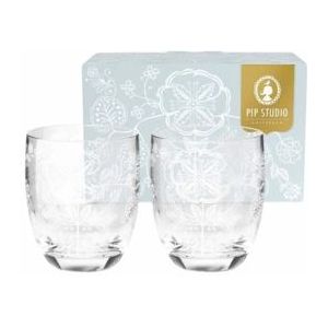 Waterglas Pip Studio Flower White 280ml (Set van 2)