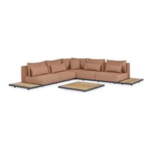 Loungeset Suns Kota Hoekopstelling 2x2 Matt Royal Grey / Terra Coral (6-delig)