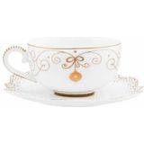 Pip Studio Royal Winter white - espresso kop en schotel - 125ml - wit - porselein - kerstservies