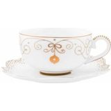 Pip Studio Royal Winter white - espresso kop en schotel - 125ml - wit - porselein - kerstservies
