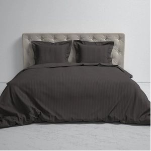 Dekbedovertrek Heckett Lane Banda Classic Anthracite Satijn-240 x 200 / 220 cm | Lits-Jumeaux